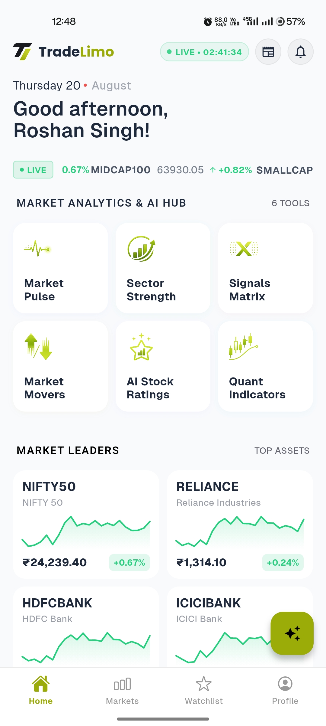 App Dashboard Feature